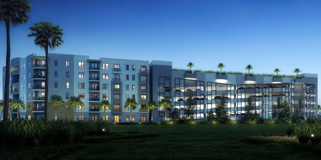 2019 11 07 Niche exterior rendering at Niche luxury apartments tampa C1
